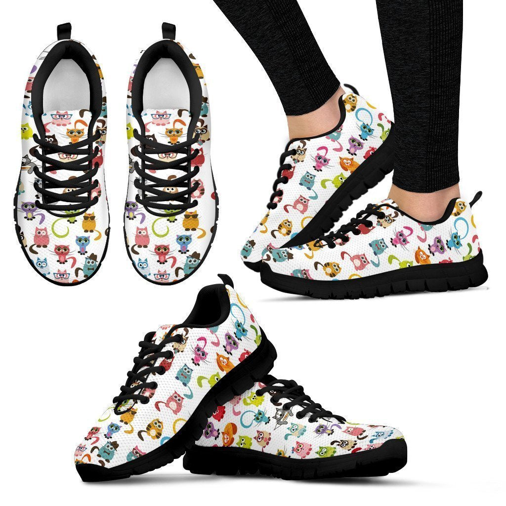 Colorful cats Women's Sneakers-6teenth World™-Women's Sneakers-US5 (EU35)-Vibe Cosy™