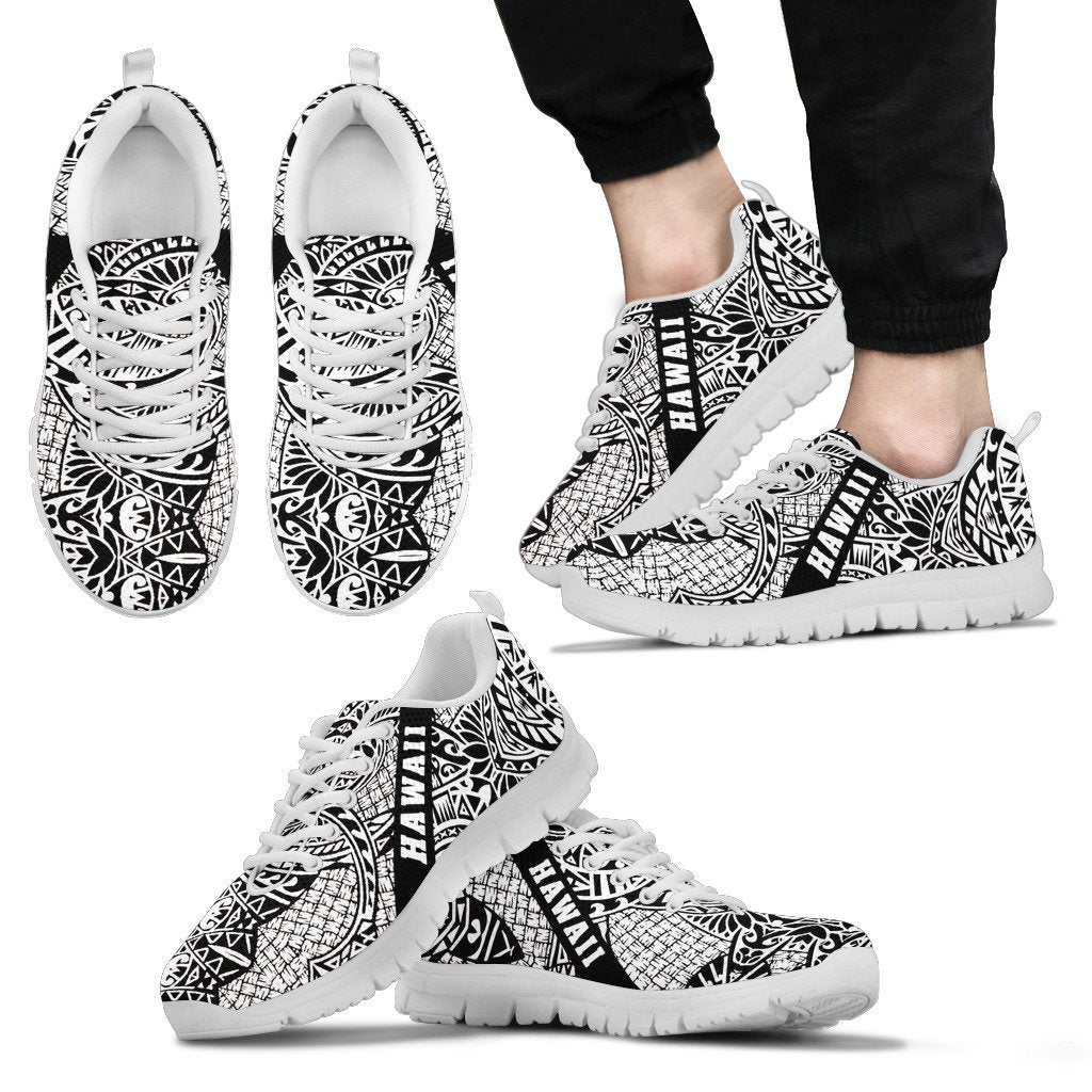 Hawaii Polynesian Sneakers 04 - AH - J9-SNEAKERS-Alohawaii-Men's Sneakers-US5 (EU38)-White-Vibe Cosy™