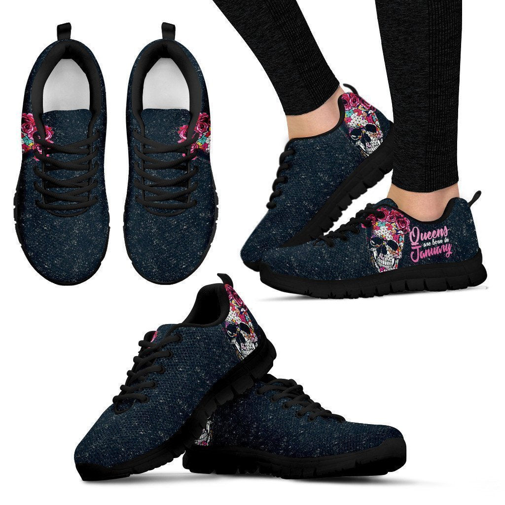 Skull Queen Sneaker (January)-January-Ocean Gadget™-Women's Sneakers - Black Sole-US5 (EU35)-Vibe Cosy™