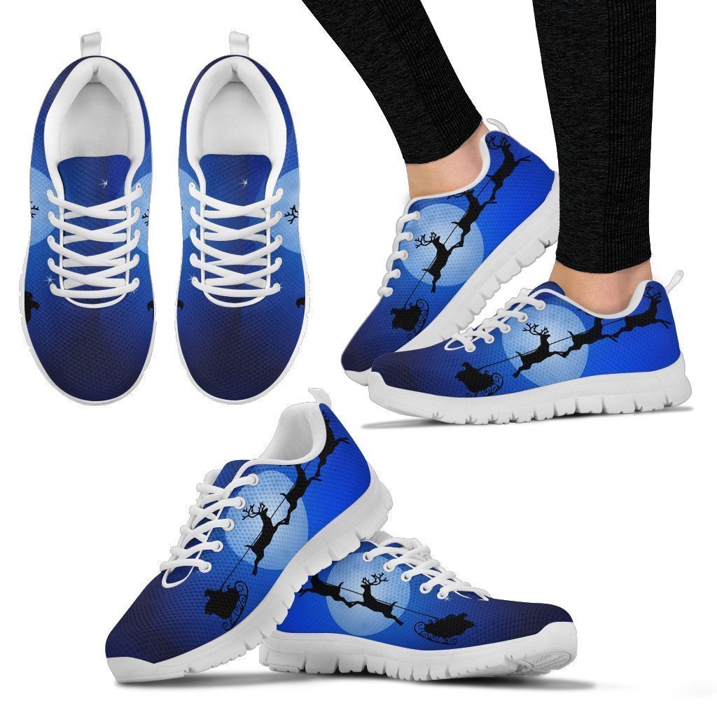 White Christmas Night Women's Sneakers-6teenth World™-Women's Sneakers-US5 (EU35)-Vibe Cosy™
