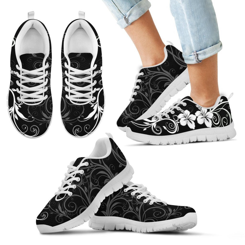 Hibiscus Sneakers - AH-SNEAKERS-Alohawaii-Kid's Sneakers-11 CHILD (EU28)-White-Vibe Cosy™