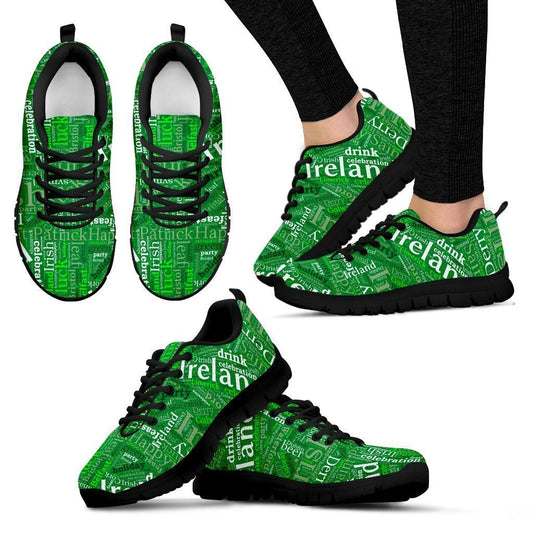 IRISH BLACK Women's Sneakers-6teenth World™-Women's Sneakers-US5 (EU35)-Vibe Cosy™
