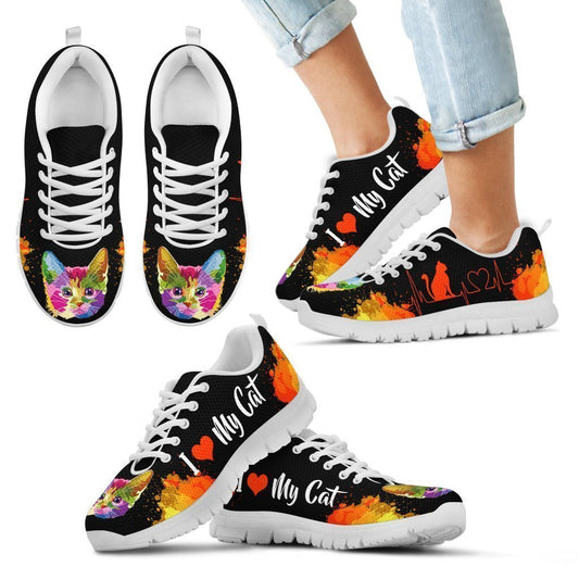 I Love My Cat Kid's Sneakers-6teenth World™-Kid's Sneakers-11 CHILD (EU28)-Vibe Cosy™