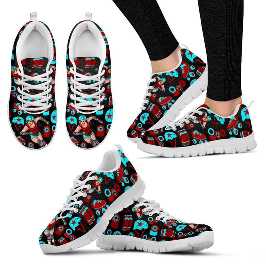 Roller Derby Women's Sneakers (White)-6teenth World™-Women's Sneakers-US5 (EU35)-Vibe Cosy™