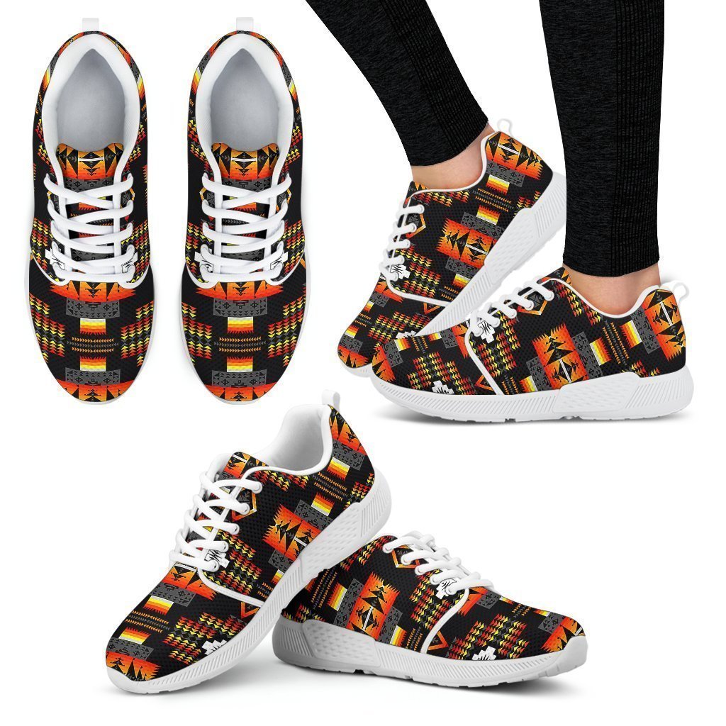 Seven Tribes Black Sopo Women's Athletic Sneakers White Sole-6teenth World™-Women's Athletic Sneakers-US5 (EU35)-Vibe Cosy™