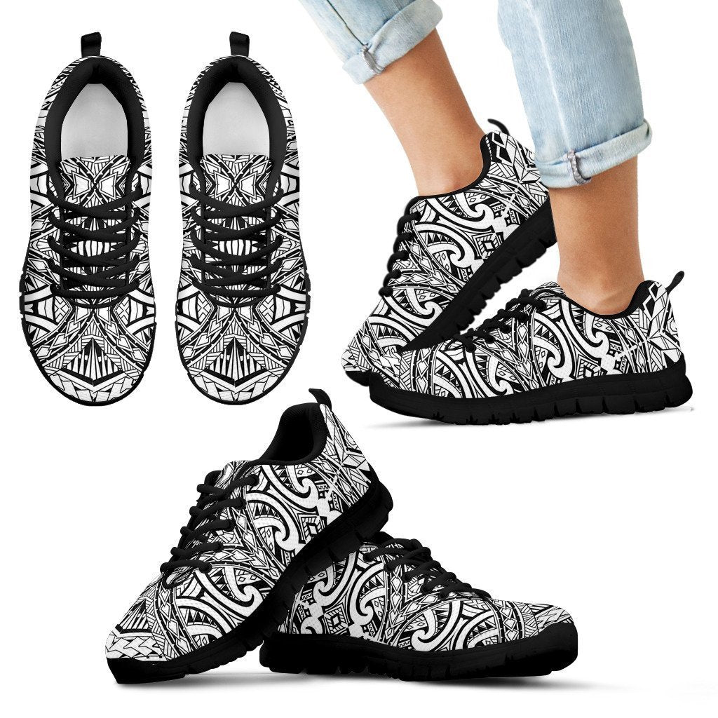 Poly Tribal Sneakers 02 - AH - J9-SNEAKERS-Alohawaii-Kid's Sneakers-11 CHILD (EU28)-Black-Vibe Cosy™