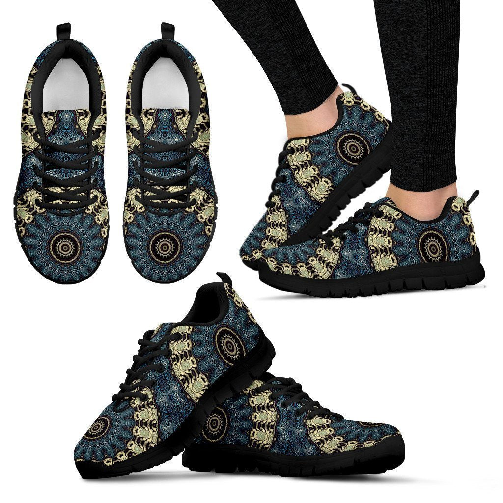 Mandala Green Women's Sneakers-6teenth World™-Women's Sneakers-US5 (EU35)-Vibe Cosy™