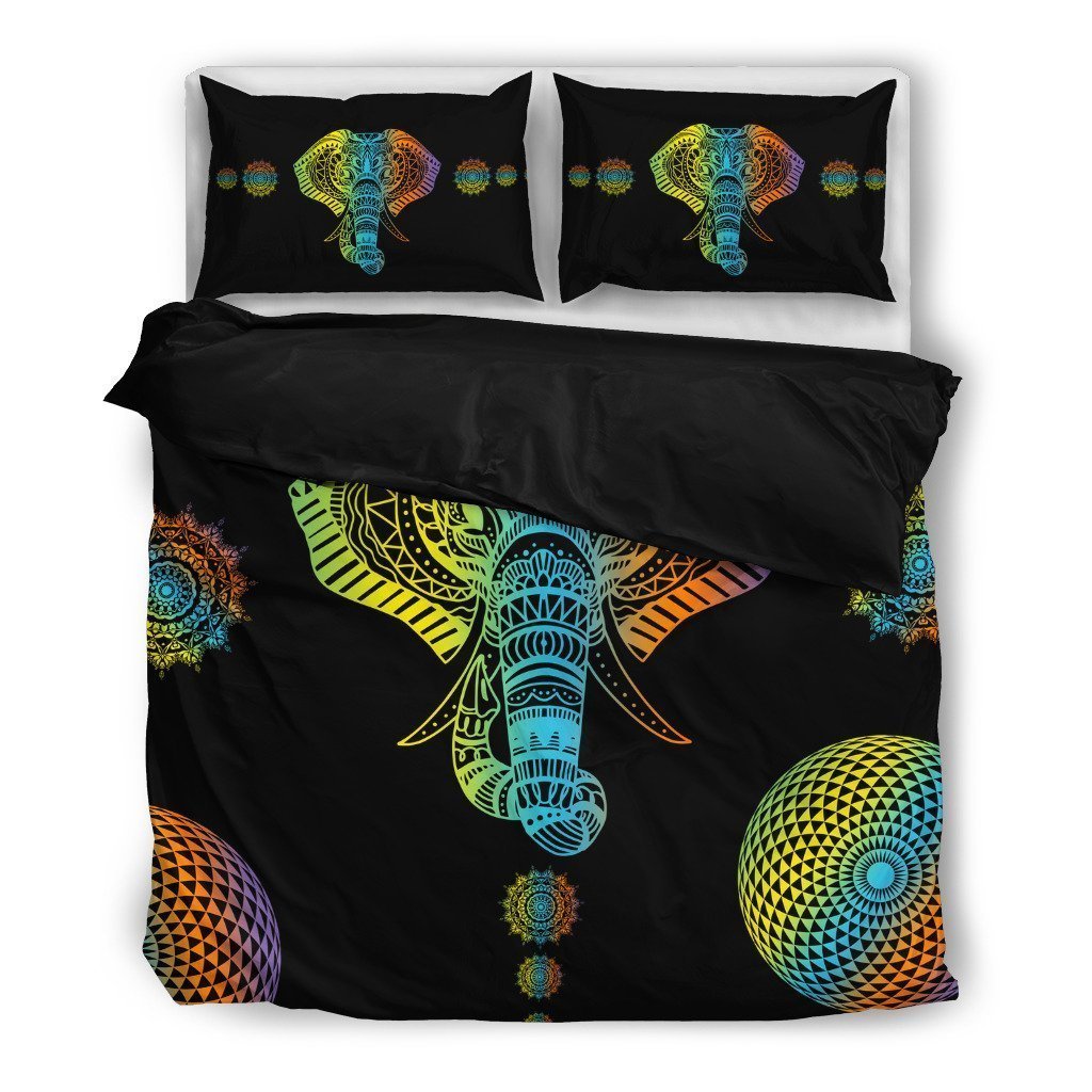 Elephant Chakra Bedding Set-6teenth World™-Bedding Set-Twin-Vibe Cosy™
