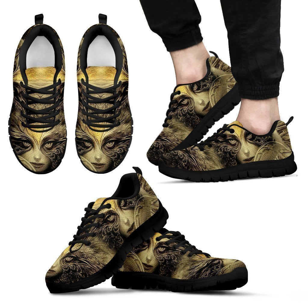 Illustration shoes-Shoes-6teenth Outlet-Men's Sneakers - Black - Illustration shoes-US5 (EU38)-Vibe Cosy™
