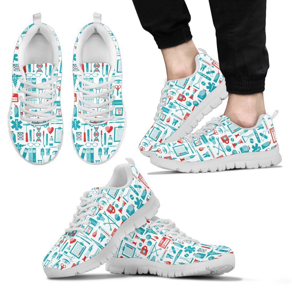 Nurse Shoes-Shoes-6teenth Outlet-Men's Sneakers - White - Nurse Shoes-US5 (EU38)-Vibe Cosy™