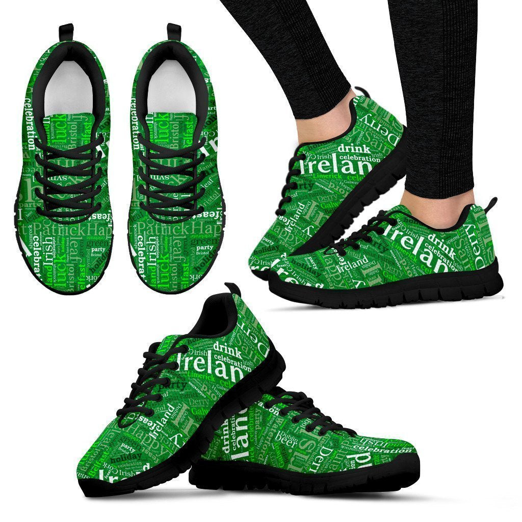 IRISH BLACK Women's Sneakers HG-HG-Women's Sneakers-US5 (EU35)-Vibe Cosy™