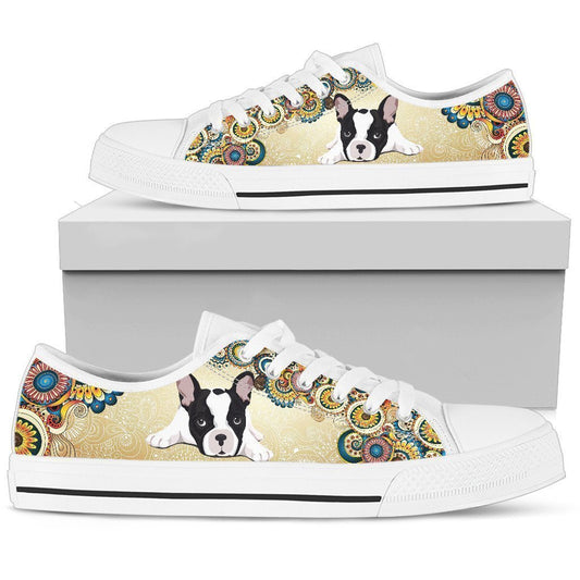 French Bulldog Women's Low Top-6teenth World™-Women's Low Top Shoe-US5.5 (EU36)-Vibe Cosy™