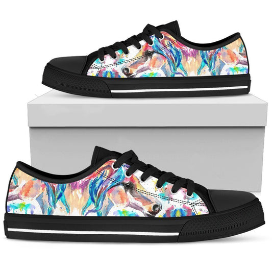 Multi-color Horse Women's Low Top Shoe-6teenth World™-Women's Low Top Shoe-US5.5 (EU36)-Vibe Cosy™
