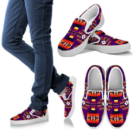 Seven Tribes Purple Men's Slip Ons-6teenth World™-Kid's Sneakers-US8 (EU40)-Vibe Cosy™