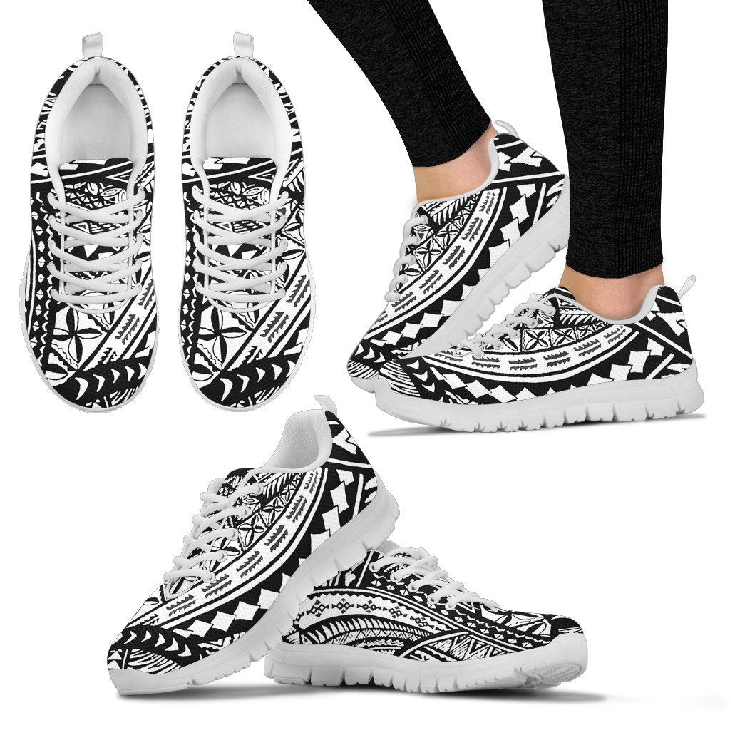 Hawaii Poly Sneakers - Black & White Version - AH-SNEAKERS-Alohawaii-Women's Sneakers - White-US5 (EU35)-Black & White-Vibe Cosy™
