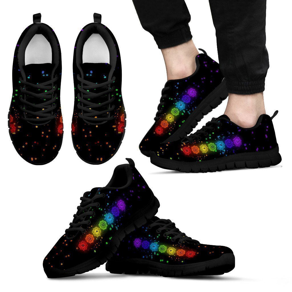 Chakra Splatter Men's Sneakers-6teenth World™-Men's Sneakers-US5 (EU38)-Vibe Cosy™