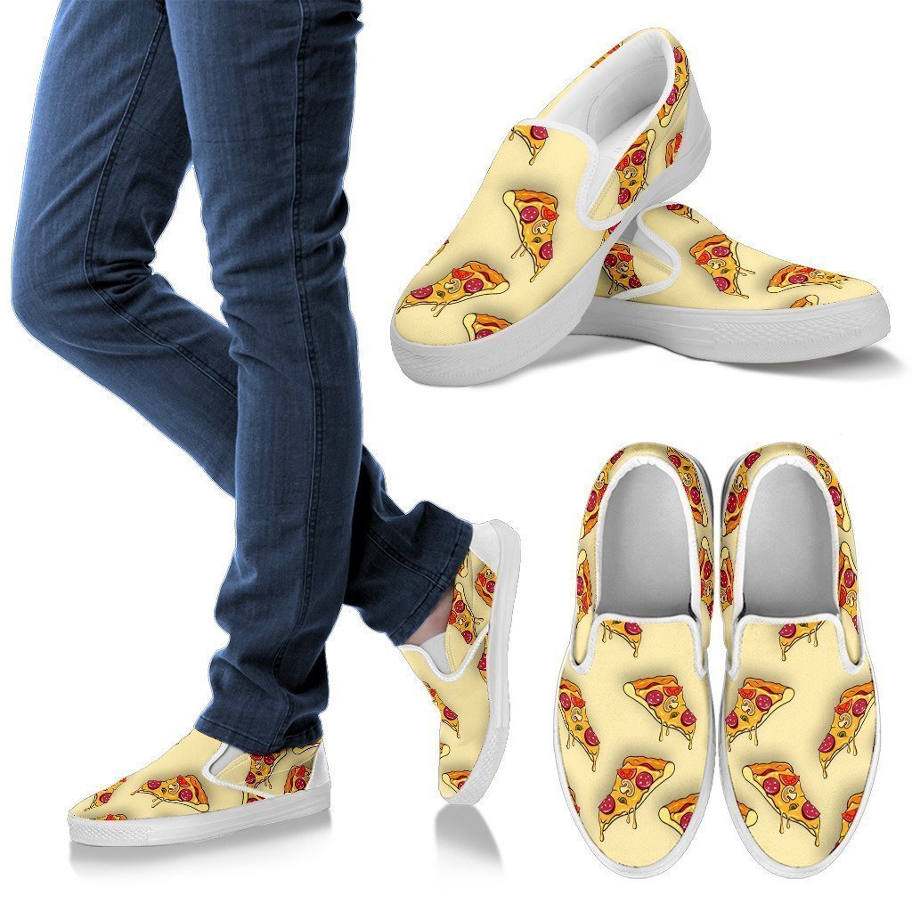 Men's Pizza Men's Slip Ons-6teenth World™-Kid's Sneakers-US8 (EU40)-Vibe Cosy™