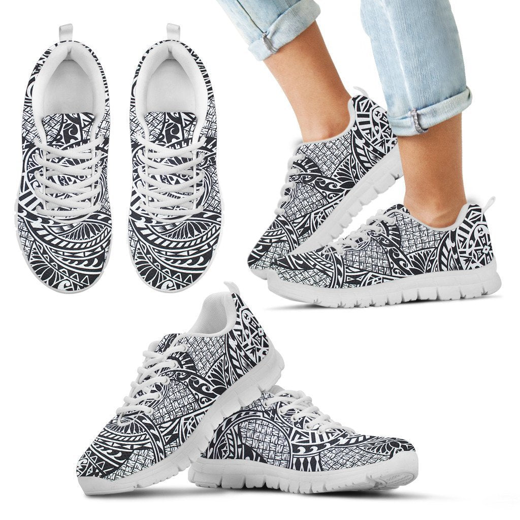 Poly Tribal Sneakers 16 - AH - J9-SNEAKERS-Alohawaii-Kid's Sneakers-11 CHILD (EU28)-White-Vibe Cosy™