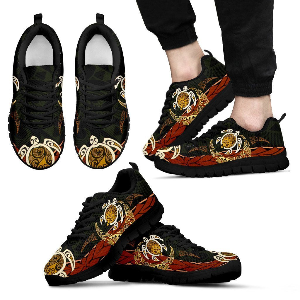 Turtle Polynesian Sneakers - AH-SNEAKERS-Alohawaii-Men's Sneakers-US5 (EU38)-Black-Vibe Cosy™