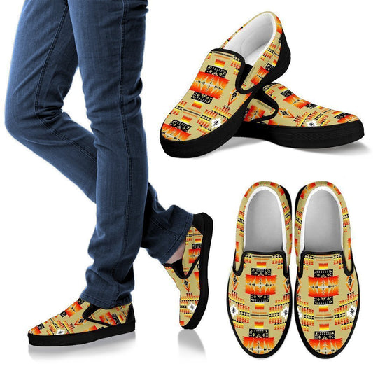 Seven Tribes Tan Men's Slip Ons-6teenth World™-Kid's Sneakers-US8 (EU40)-Vibe Cosy™