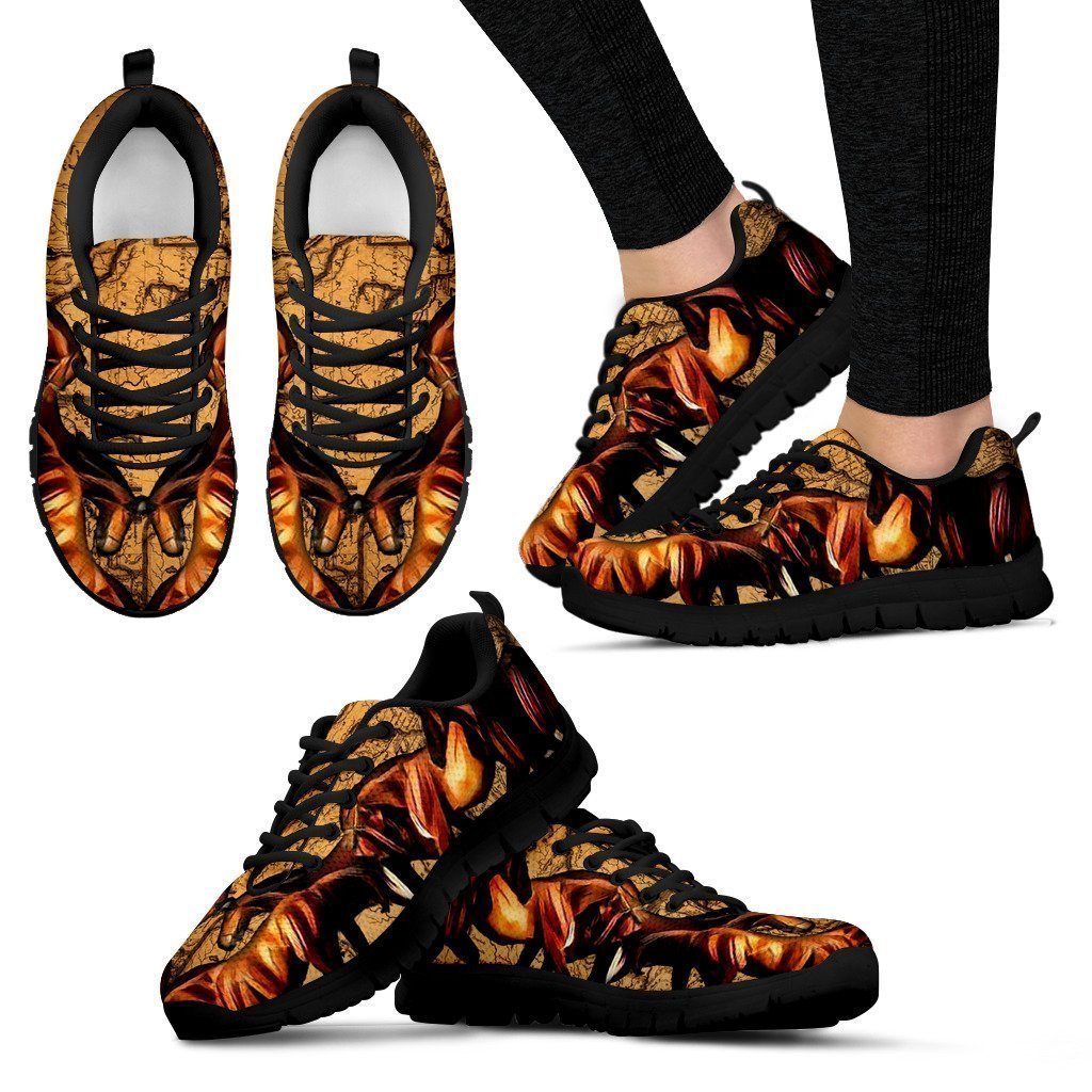 Horse Black Women's Sneakers-6teenth World™-Women's Sneakers-US5 (EU35)-Vibe Cosy™