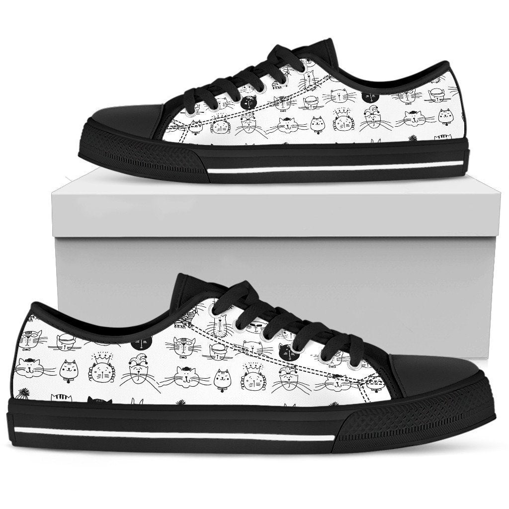 Cat Women's Low Top Shoe-6teenth World™-Women's Low Top Shoe-US5.5 (EU36)-Vibe Cosy™