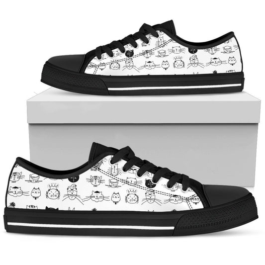 Cat Women's Low Top Shoe-6teenth World™-Women's Low Top Shoe-US5.5 (EU36)-Vibe Cosy™