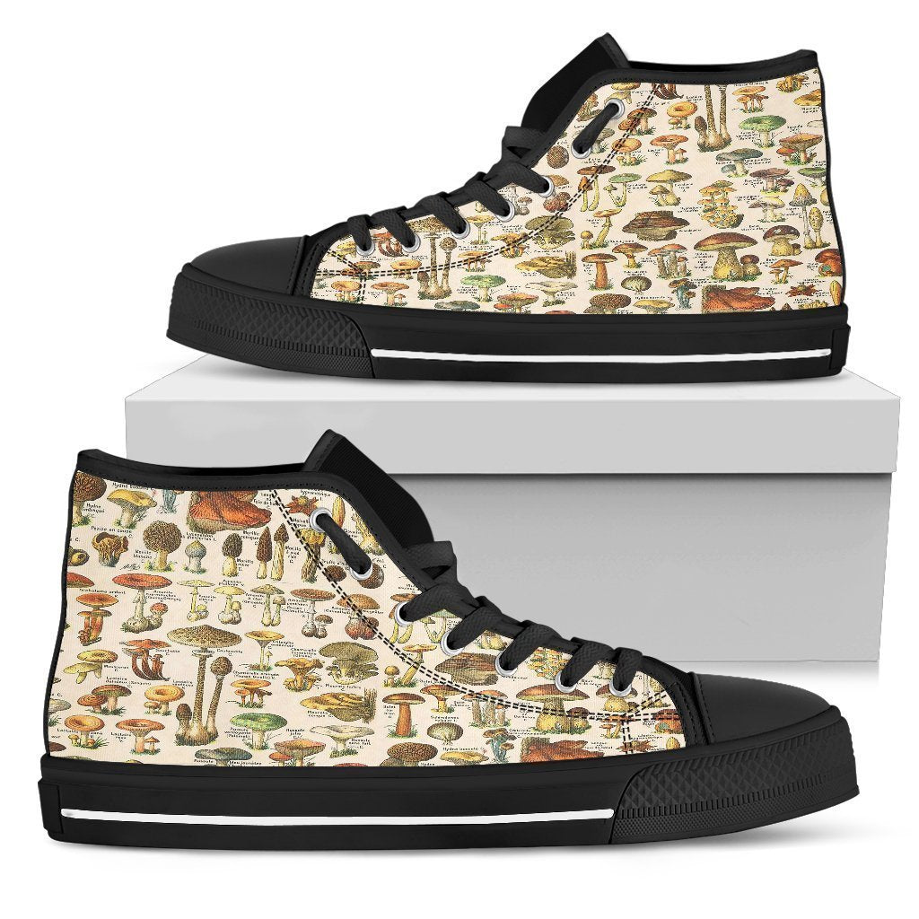 Champignons Shoes-HbArts-Mens High Top - Black - Champignon Shoes-US5 (EU38)-Vibe Cosy™