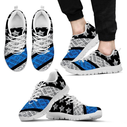 Blue Lives Matter Men's Sneakers-6teenth World™-Men's Sneakers-US5 (EU38)-Vibe Cosy™
