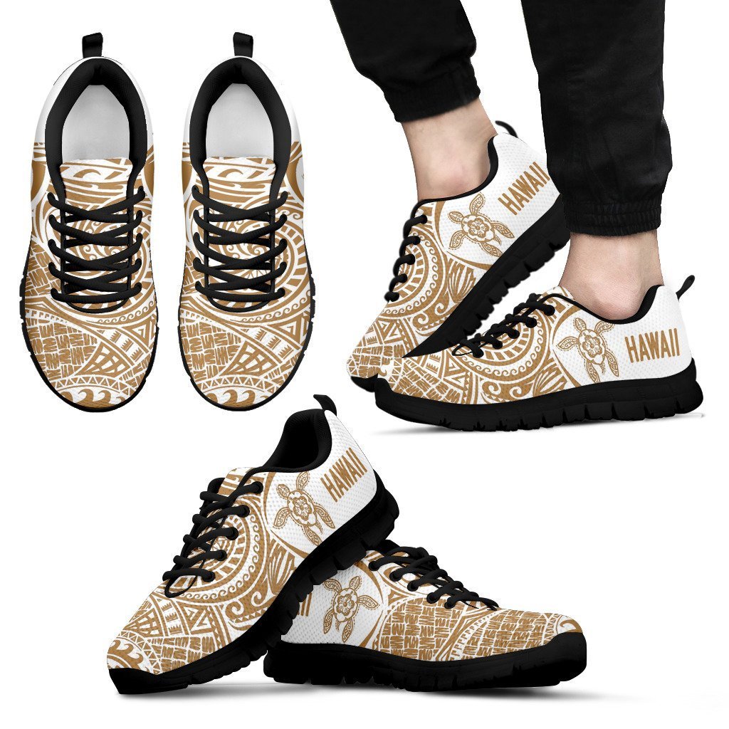Hawaii Turtle Polynesian Sneakers - Circle Style - Golden 02 - AH J9-SNEAKERS-Alohawaii-Men's Sneakers - Black - 1-US5 (EU38)-Black-Vibe Cosy™