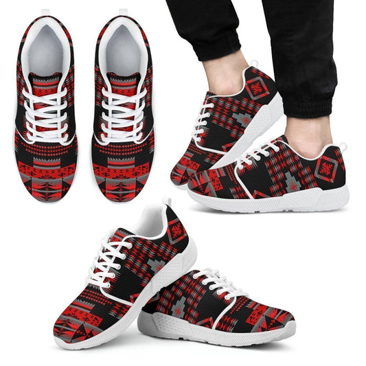 Seven Tribes Red Fire Sopo Men's Athletic Sneakers White Sole-6teenth World™-Men's Athletic Sneakers-US5 (EU38)-Vibe Cosy™