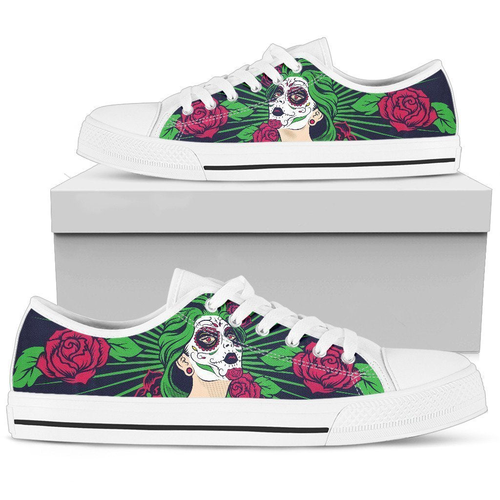 Sugar Skull-Shoes-6teenth Outlet-Mens Low Top - White - Sugar Skull-US5 (EU38)-Vibe Cosy™