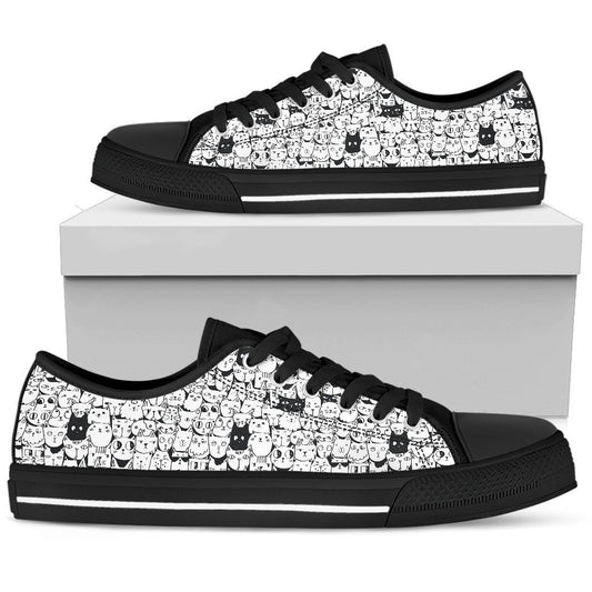 Cats Women's Low Top Shoe-6teenth World™-Women's Low Top Shoe-US5.5 (EU36)-Vibe Cosy™