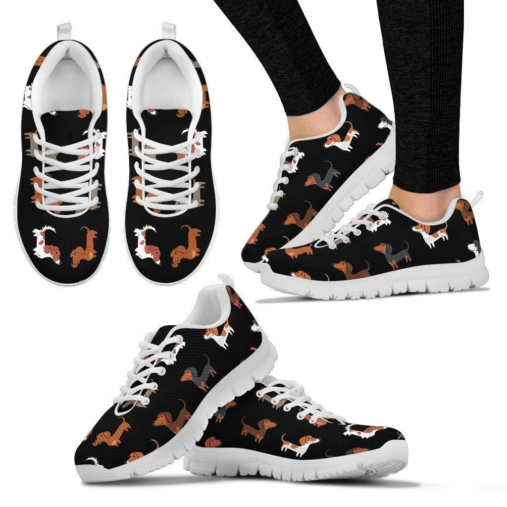 Dachshund Lover Sneaker - Women's Sneakers-6teenth World™-Women's Sneakers-US5 (EU35)-Vibe Cosy™