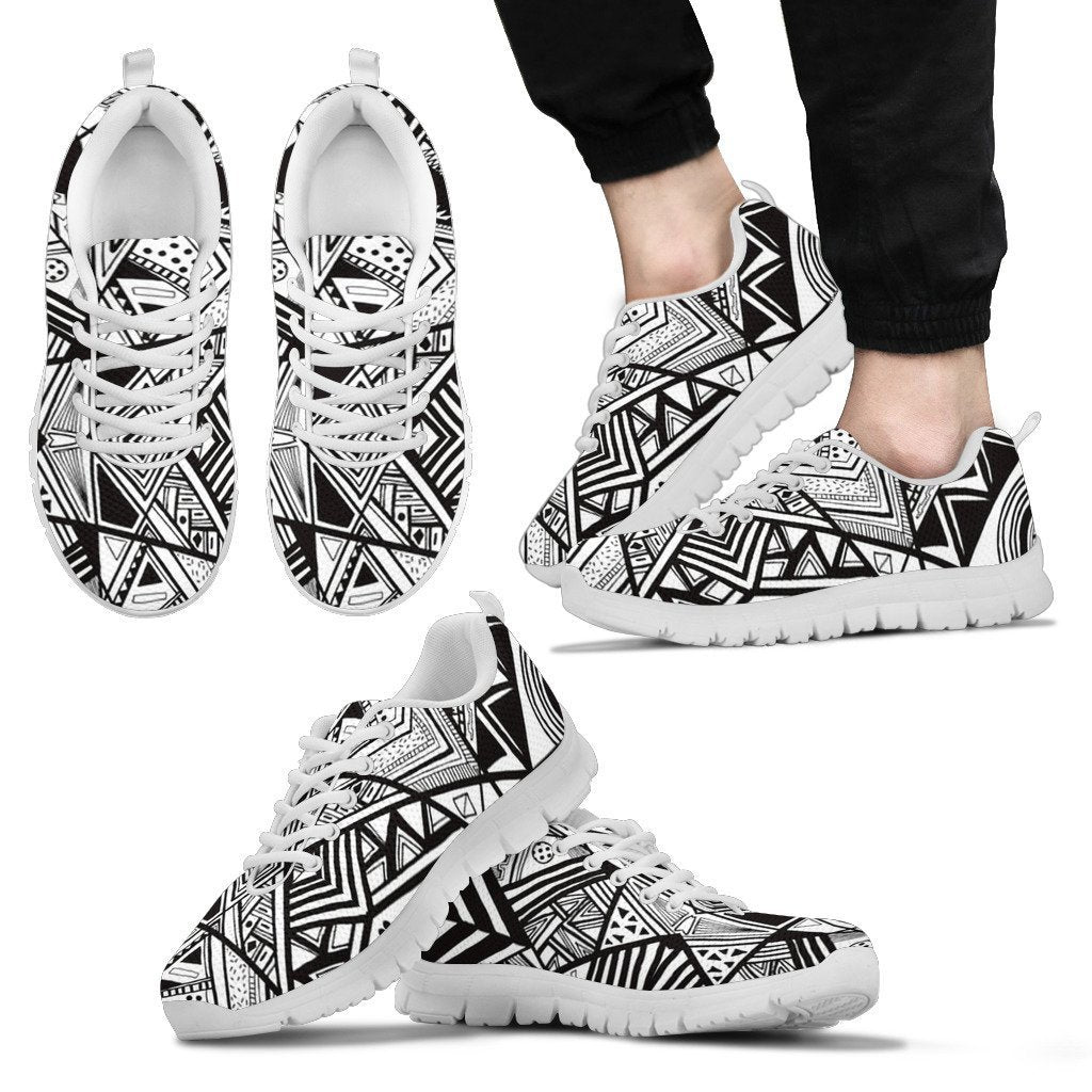 Poly Tribal Sneakers 13 - AH - J9-SNEAKERS-Alohawaii-Men's Sneakers-US5 (EU38)-White-Vibe Cosy™