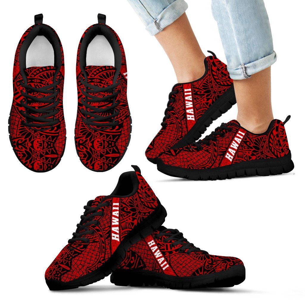 Hawaii Polynesian Sneakers 01 - AH - J9-SNEAKERS-Alohawaii-Kid's Sneakers-11 CHILD (EU28)-Black-Vibe Cosy™