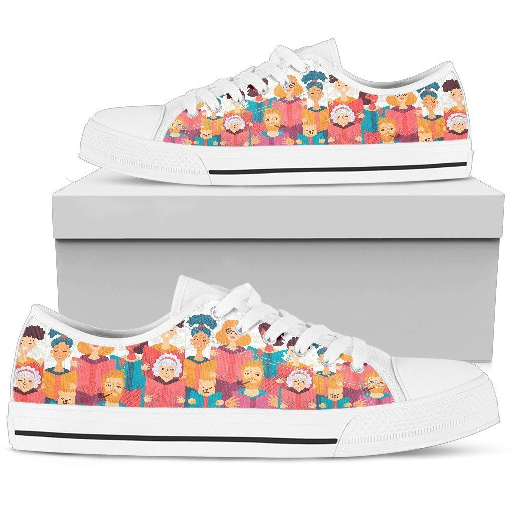Book Women's Low Top Shoe-6teenth World™-Women's Low Top Shoe-US5.5 (EU36)-Vibe Cosy™