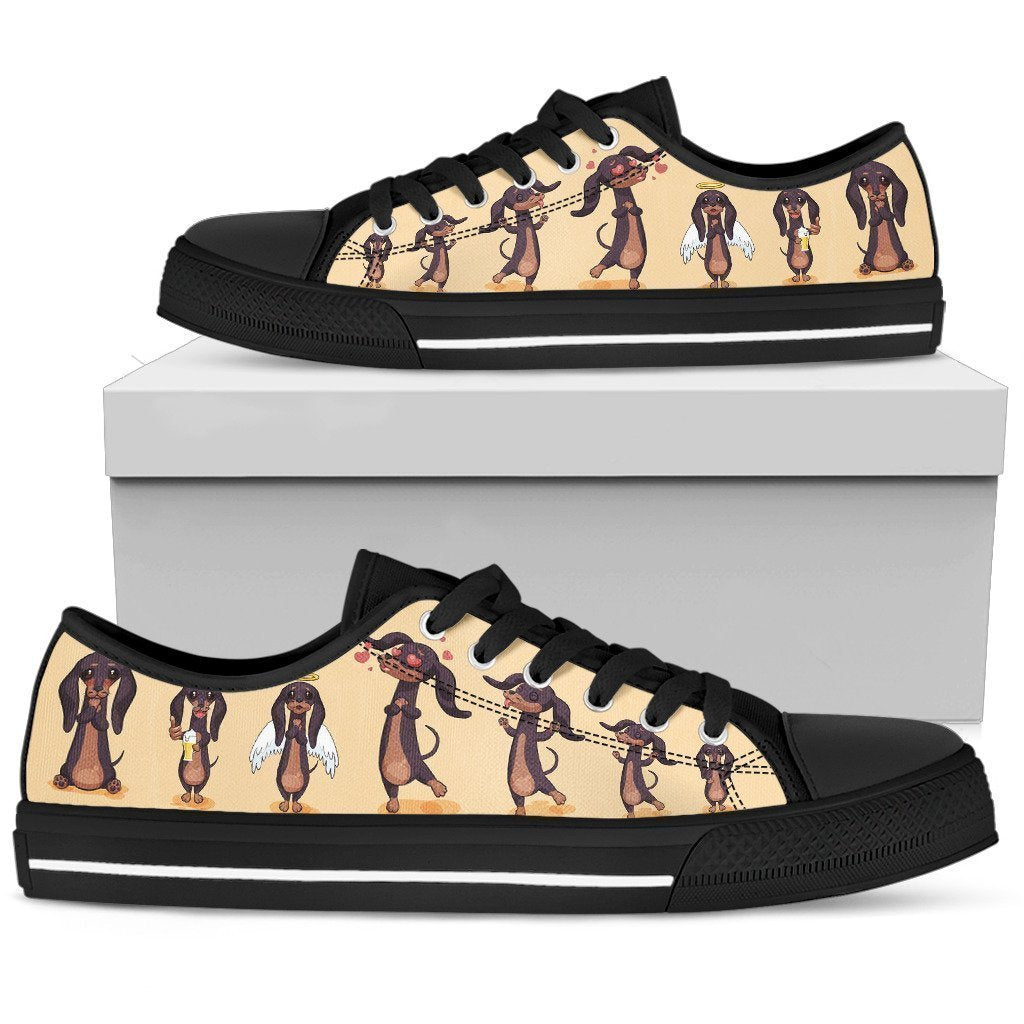 Dachshund Women's Low Top Shoe-6teenth World™-Women's Low Top Shoe-US5.5 (EU36)-Vibe Cosy™