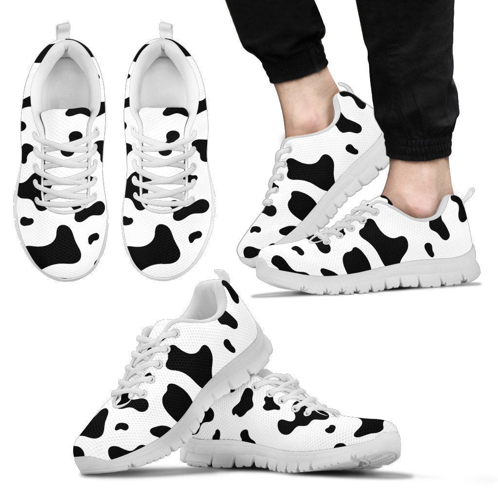 Cows Pattern Shoes-HbArts-Men's Sneakers - White - Shoes Cows-US5 (EU38)-Vibe Cosy™
