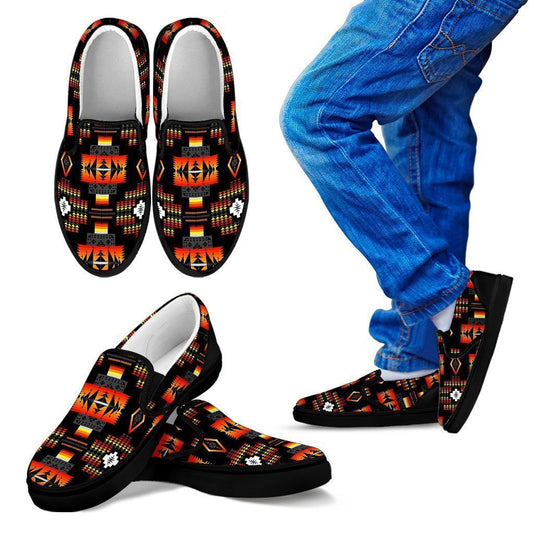 Seven Tribes Kid's Slip Ons-6teenth World™-Kid's Slip Ons-11 CHILD (EU28)-Vibe Cosy™