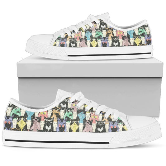 Cat Women's Low Top Shoe-6teenth World™-Women's Low Top Shoe-US5.5 (EU36)-Vibe Cosy™