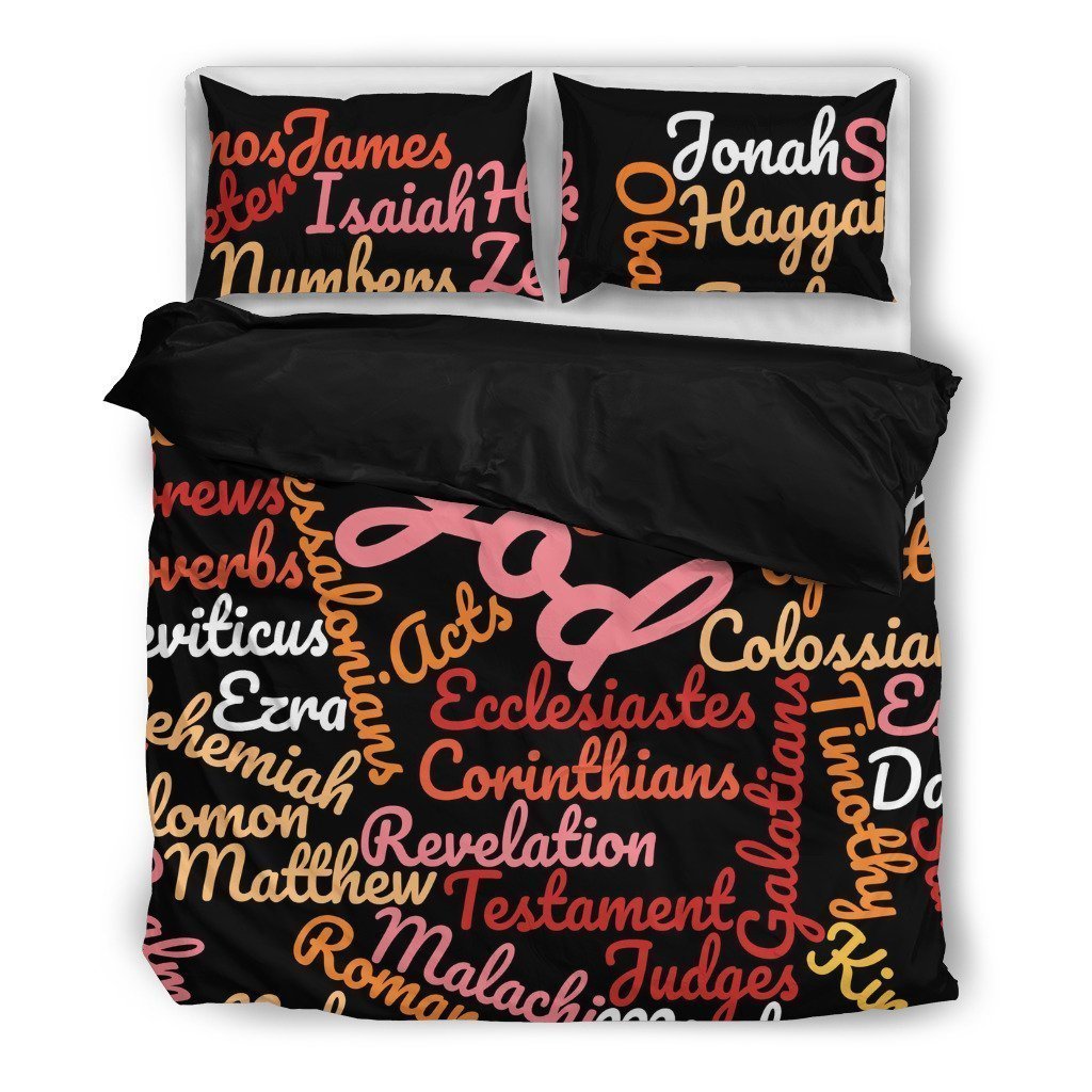 Black Holy Bible Books Black Bedding Set-6teenth World™-Bedding Set-Twin-Vibe Cosy™