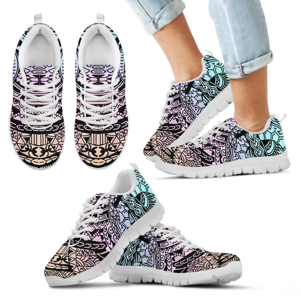 Poly Tribal Sneakers 11 - AH - J9-SNEAKERS-Alohawaii-Kid's Sneakers-11 CHILD (EU28)-White-Vibe Cosy™