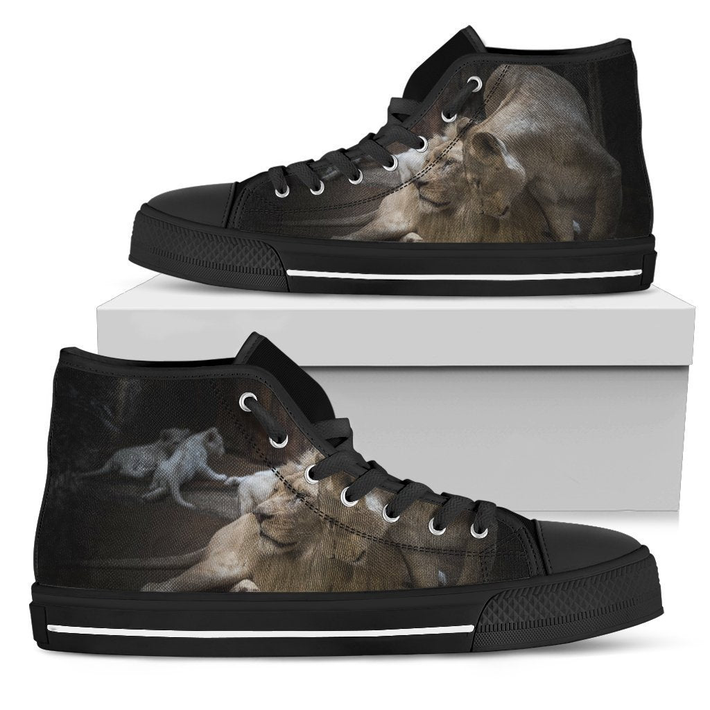 Black Lion-6teenth World™-Men's High Top Shoe-US5 (EU38)-Vibe Cosy™