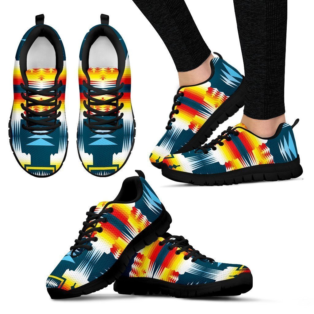 Sage Fire and Turquoise Women's Sneakers-6teenth World™-Women's Sneakers-US5 (EU35)-Vibe Cosy™