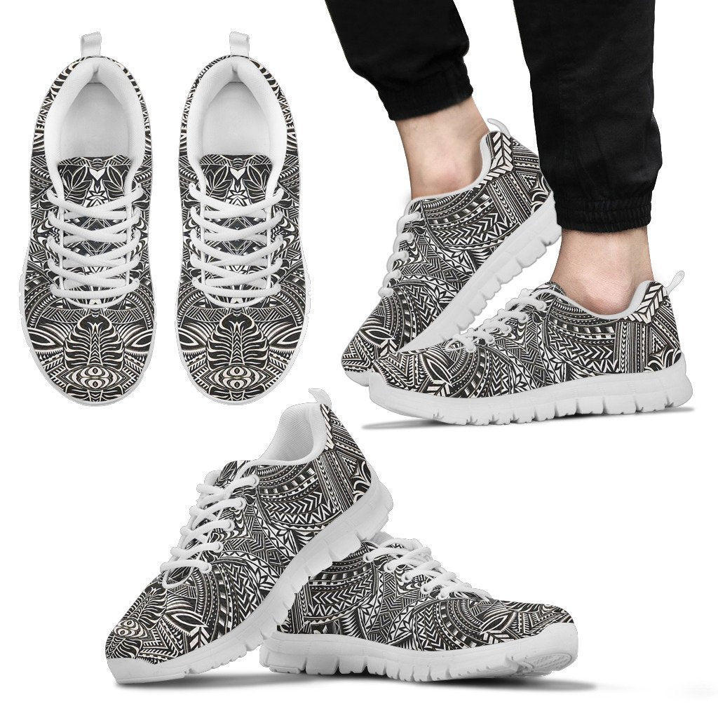 Poly Tribal Sneakers 19 - AH - J9-SNEAKERS-Alohawaii-Men's Sneakers-US5 (EU38)-White-Vibe Cosy™