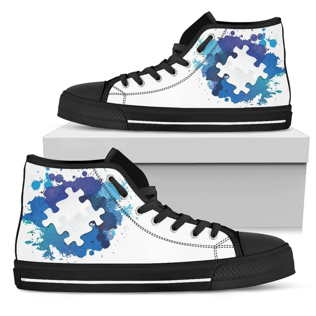 Autism Shoes-Shoes-6teenth Outlet-Womens High Top - Black - Autism Shoes-US5.5 (EU36)-Vibe Cosy™