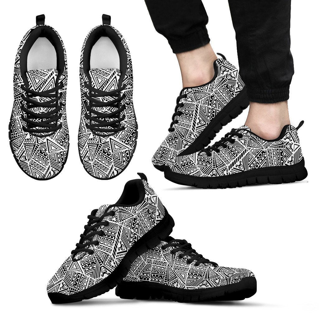 Poly Tribal Sneakers 12 - AH - J9-SNEAKERS-Alohawaii-Men's Sneakers-US5 (EU38)-Black-Vibe Cosy™