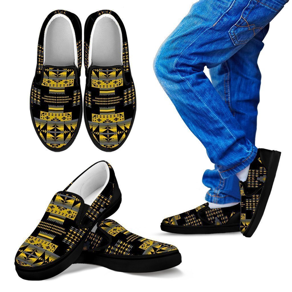 Seven Tribes Yellow Ocre Sopo Kid's Slip Ons-6teenth World™-Kid's Slip Ons-11 CHILD (EU28)-Vibe Cosy™
