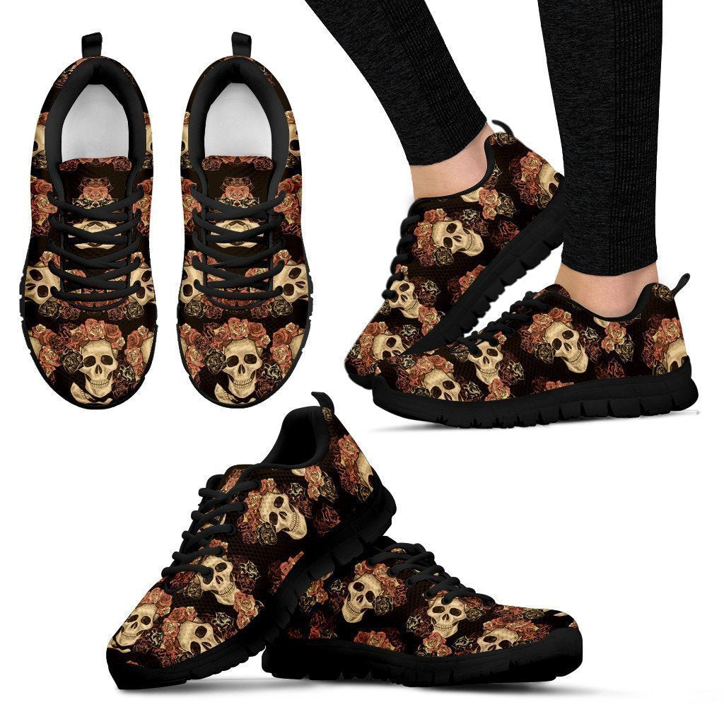 Gothic Skull & Roses Shoes - Sneakers-6teenth World™-Women's Sneakers-US5 (EU35)-Vibe Cosy™